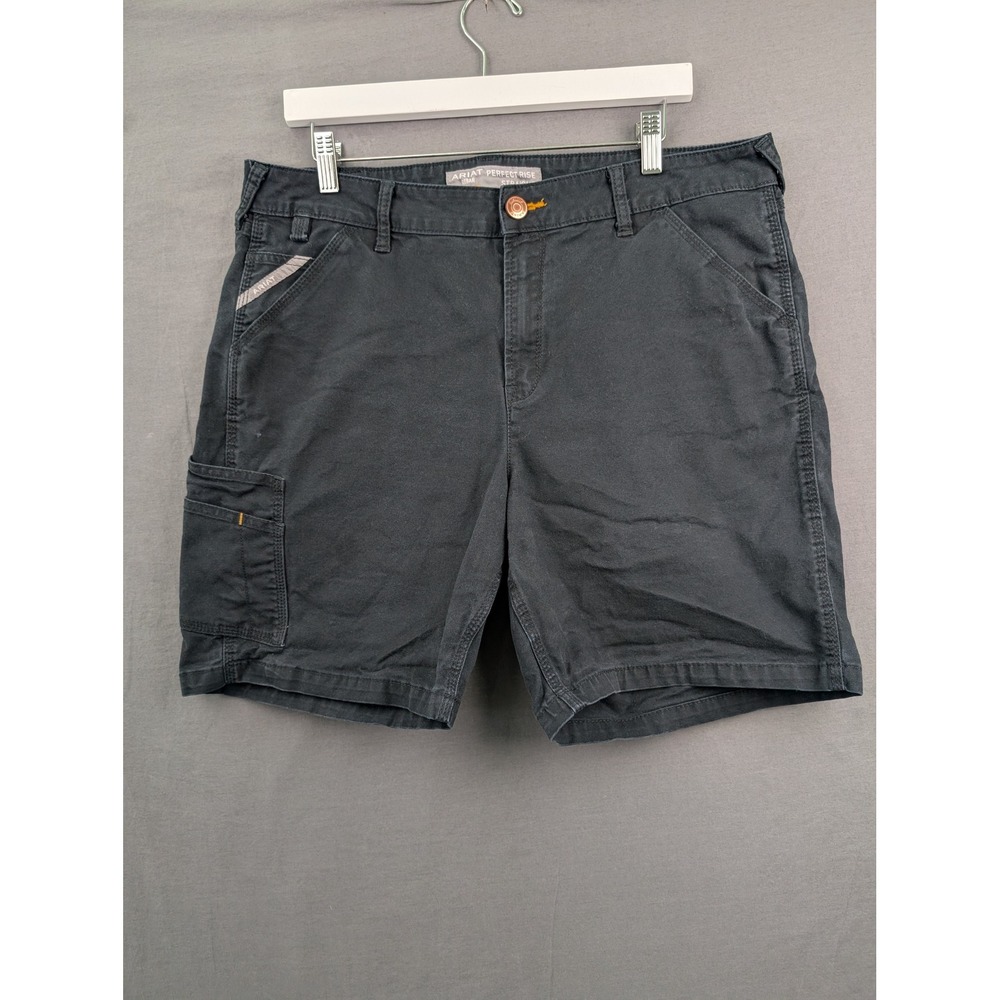 Ariat Rebar Made Tough Shorts Mens 32 Black Perfect‎ Rise Straight